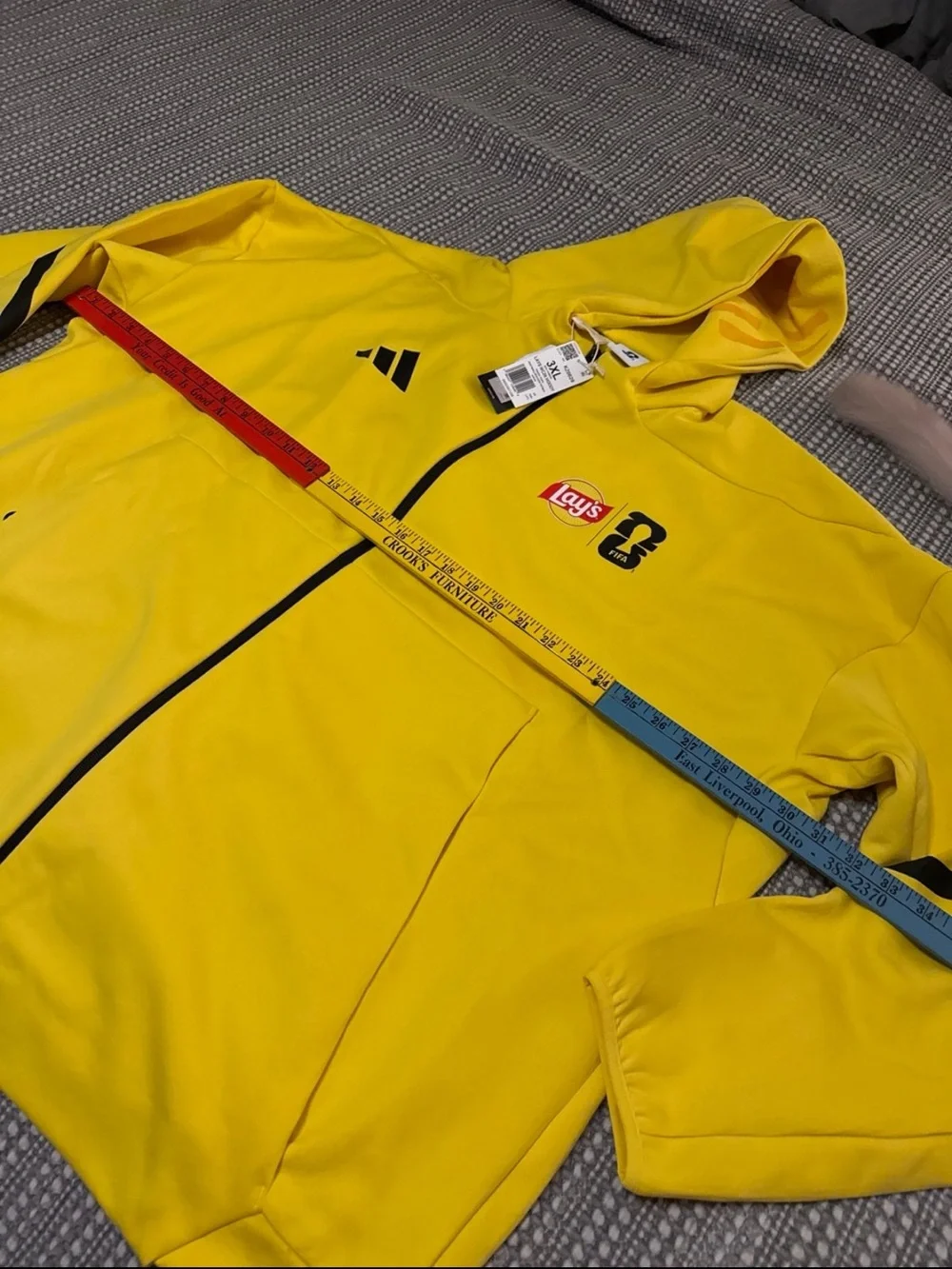 NWT Adidas FIFA World Cup 26 yellow full zip men’s 3XL